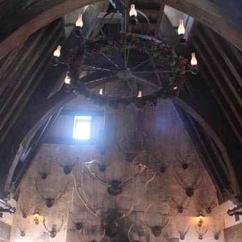 Three Broomsticks - A look up in the Three Broomsticks. - British Near Me - Orlando, Florida