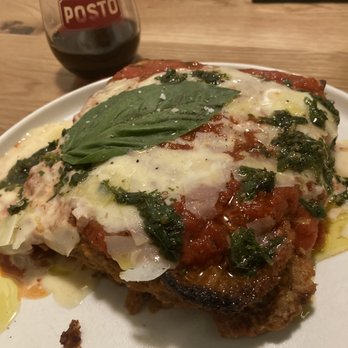 Posto Italian - Huge portion of eggplant parm - Italian Near Me - Longmeadow, Massachusetts