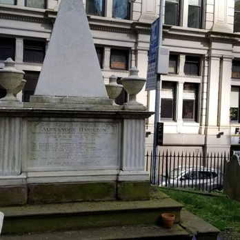 Revolutionary Tours NYC - The Hamiltons' resting site in Trinity Church Cemetary - Historical Tours Near Me