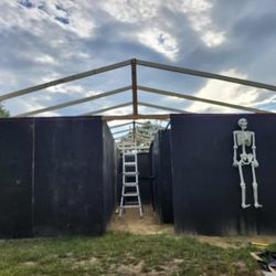 SCARE - Side view of the 2025 Spookville Haunted House