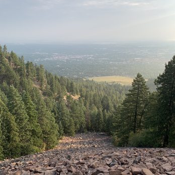 Chautauqua Park - View from Trail to 1st and 2nd Flatirons - Parks Near Me - Boulder, Colorado