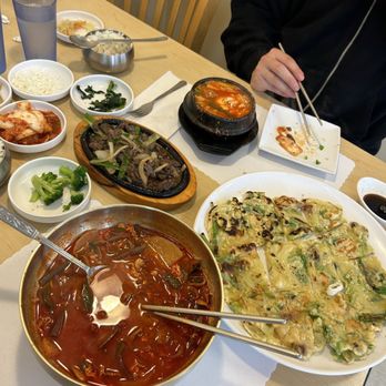 Doma Korean Restaurant - Bulgogi and beef tofu soup combo. Seafood pancake - Korean Near Me - Sacramento, California Doma Korean Restaurant - Bulgogi and beef tofu soup combo. Seafood pancake - Korean Near Me - Sacramento, California