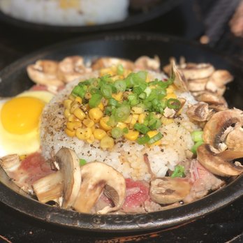 Pepper Lunch - classic beef pepper rice with mushrooms and egg - Teppanyaki Near Me - Irvine, California