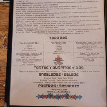 Xochipilli Taco Bar - Menu - New Mexican Cuisine Near Me - Van Nuys, California Xochipilli Taco Bar - Menu - New Mexican Cuisine Near Me - Van Nuys, California
