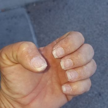 Obebe Nail Salon - Went in for manicure and came out like this. I would never recommend this entity horrible customer service - Nail Salons Near Me - Queen Creek, Arizona