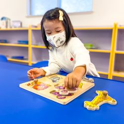 Toddler program - during montessori job time