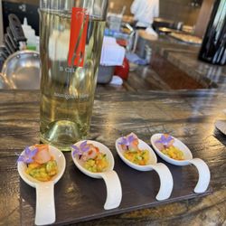 B Cellars Vineyards & Winery - Sauv Blanc and hamachi crudo