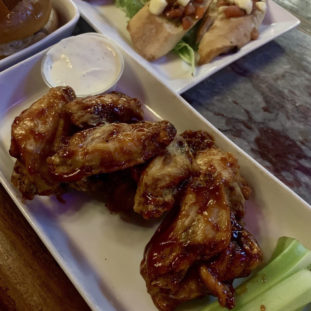 Rosie's Pub - Bourbon BBQ wings and bruschetta - American Near Me - Bloomington, Illinois Rosie's Pub - Bourbon BBQ wings and bruschetta - American Near Me - Bloomington, Illinois