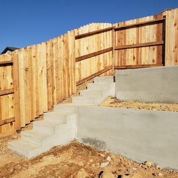 A&H Concrete Services - Staircase not properly dug out. You can see the bottom of the wall where dug-in footings should be. - Masonry/Concrete Near Me - Galt, California