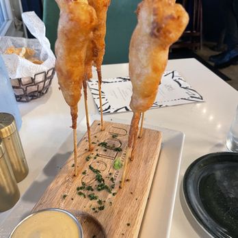 SoLou - Shrimp corn dogs - New American Near Me - Baton Rouge, Louisiana SoLou - Shrimp corn dogs - New American Near Me - Baton Rouge, Louisiana