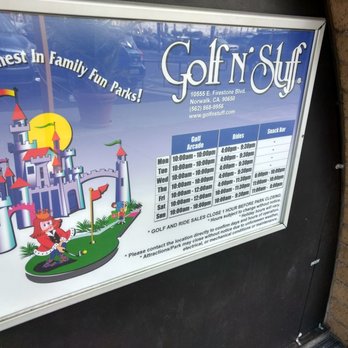 Golf n' Stuff - Sign - Amusement Parks Near Me - Norwalk, California Golf n' Stuff - Sign - Amusement Parks Near Me - Norwalk, California