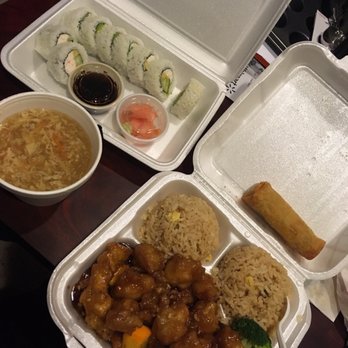Red Panda Wok & Grill - Orange chicken, egg roll, hot and sour soup, cali rollz - Szechuan Near Me - Hurst, Texas