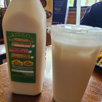 Mi Pueblo Express - Bottle horchata and Aguas Frescas coco - Mexican Near Me - Detroit, Michigan