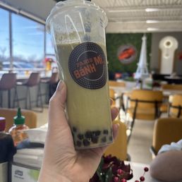 Mango matcha boba