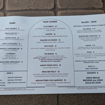 The Arches - Menu page 1 - Find me on Instagram @christine.is.hungry - American Near Me - Borrego Springs, California The Arches - Menu page 1 - Find me on Instagram @christine.is.hungry - American Near Me - Borrego Springs, California