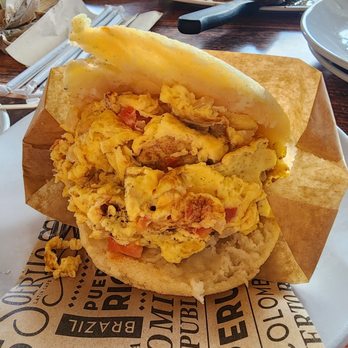 Sofrito Latin Cafe - Arepas with Juevos Pericos - Latin American Near Me - Orlando, Florida