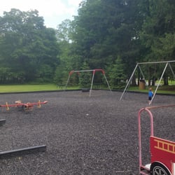 Watnong Park - Blue zip line,  Yellow rings, 4 person seesaw, tire swing, swings