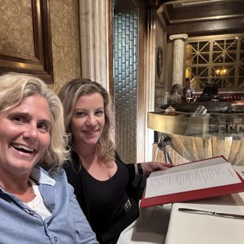Caesar's Steak House - Sue and I enjoying the scene. VIP seating with Luis at our service - Steakhouses Near Me - Calgary, Alberta