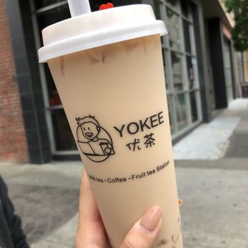 Yokee Milk Tea - Honey Brown Rice Milk Tea with Agar Boba - Bubble Tea Near Me - Oakland, California Yokee Milk Tea - Honey Brown Rice Milk Tea with Agar Boba - Bubble Tea Near Me - Oakland, California