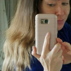 She chopped up my own hair, too.