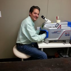 Alex & Cliff Fine Jewelers - Cliff is shown here using there Laser Machine