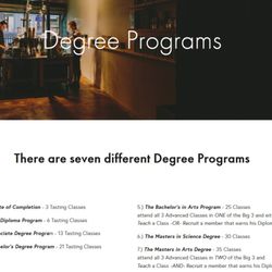 Whiskey University - Whiskey University offers 7 different Degree Programs