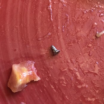 Papa Murphy's - A closer picture of the screw that was left in a Papa Murphy's pizza that I've been to that is hurting my tooth - Pizza Near Me - Sacramento, California Papa Murphy's - A closer picture of the screw that was left in a Papa Murphy's pizza that I've been to that is hurting my tooth - Pizza Near Me - Sacramento, California