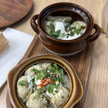European Dumplings Cafe - Varenyky (Potato) Dumplings (Lamb) - Ukrainian Near Me - Castle Hills, Texas European Dumplings Cafe - Varenyky (Potato) Dumplings (Lamb) - Ukrainian Near Me - Castle Hills, Texas