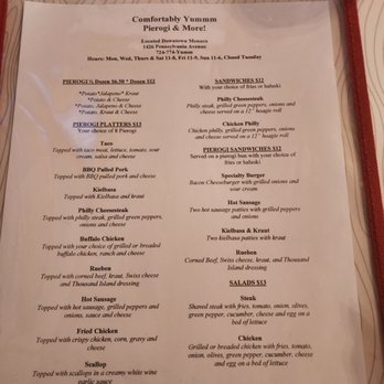 Comfortably Yummm - Menu - New American Near Me - Monaca, Pennsylvania Comfortably Yummm - Menu - New American Near Me - Monaca, Pennsylvania