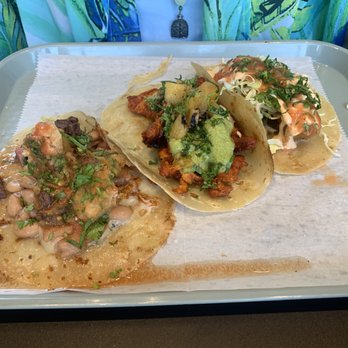 Fonda Moderna - Surf and turf, al pastor, and fish tacos. All very good. - Seafood Near Me - Tustin, California