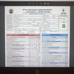 Tacos La Guera - Latest Health inspection report