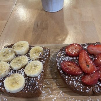 Cork & Bean - I ordered the Nutella toast and iced cold brew coffee with cold foam. - Cafes Near Me - Oak Lawn, Illinois Cork & Bean - I ordered the Nutella toast and iced cold brew coffee with cold foam. - Cafes Near Me - Oak Lawn, Illinois