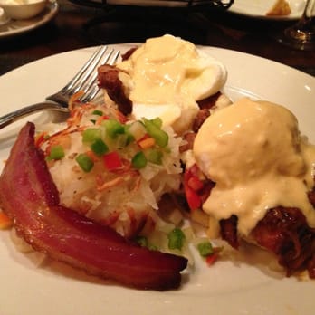 Murphy's - Sunday special - pulled pork on a cheddar biscuit with jalapeño hollandaise. - American Near Me - Atlanta, Georgia