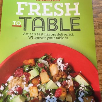 Crushed Red - Huge menu when you walk in, but no table menu! - New American Near Me - Kirkwood, Missouri