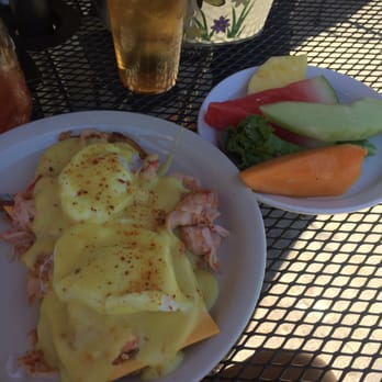 Lumber Inn - Lobster Benedict with a side of fruit . The sauce had a great taste to it . Huge portions . - Breakfast & Brunch Near Me - Delafield, Wisconsin Lumber Inn - Lobster Benedict with a side of fruit . The sauce had a great taste to it . Huge portions . - Breakfast & Brunch Near Me - Delafield, Wisconsin