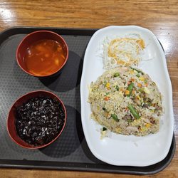 Fried Rice that comes with Jjambong Soup and Jjajangmyun!