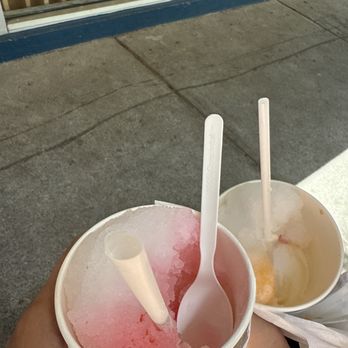 Island Snow Hawaii - POG/Coconut & Mango/Lychee both w/ice cream and mochi. So ʻono - Men's Clothing Near Me - Kailua, Hawaii