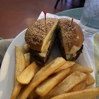 Peter McManus Cafe - The McManus Burger. Cooked medium as requested. An exceptional burger. You can opt for tater tots if you prefer. - Cafes Near Me - New York, New York