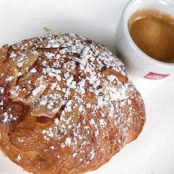 Cold Spring Coffeehouse - Almond croissant with my homemade coffee - Coffee & Tea Near Me - Cold Spring, New York
