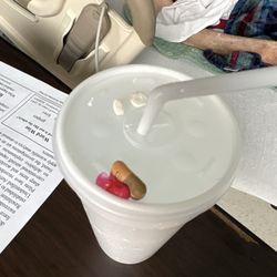 Autumn Woods Health Care Facility - Always random meds laying around, found them in his bed, on the floor, or just sitting here.