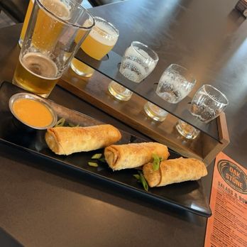 Oak & Stone - Beer flight and Philly cheesesteak eggrolls!! - Breakfast & Brunch Near Me - Estero, Florida Oak & Stone - Beer flight and Philly cheesesteak eggrolls!! - Breakfast & Brunch Near Me - Estero, Florida