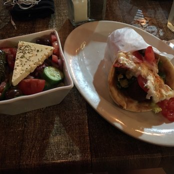 Sofia's Mediterranean Grill - Side Greek salad and falafel gyro with taziki. Super yummy! Loved every bite! - Greek Near Me - Hasbrouck Heights, New Jersey Sofia's Mediterranean Grill - Side Greek salad and falafel gyro with taziki. Super yummy! Loved every bite! - Greek Near Me - Hasbrouck Heights, New Jersey