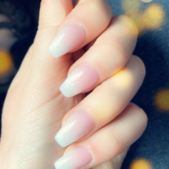 Adela Nails & Spa - Acrylic French Fade Coffin - Nail Salons Near Me - Vancouver, Washington Adela Nails & Spa - Acrylic French Fade Coffin - Nail Salons Near Me - Vancouver, Washington