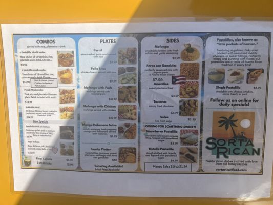 Menu photo 3 Sorta Rican Broken Arrow, OK