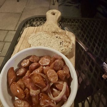 Tap And Tapas - Chorizo- with onions and toast . - Tapas/Small Plates Near Me - Northport, New York
