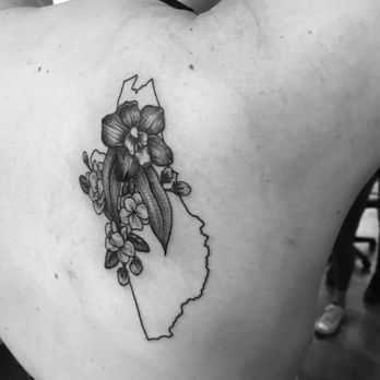 Seattle Ink & Oil - Finished! Black orchids and and jasmine plants within the country of Belize. - Tattoo Near Me - Seattle, Washington Seattle Ink & Oil - Finished! Black orchids and and jasmine plants within the country of Belize. - Tattoo Near Me - Seattle, Washington