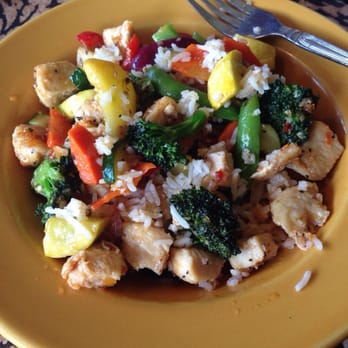 Odyssey World Cafe - Hot and spicy chicken stir fry. - Cafes Near Me - Paso Robles, California