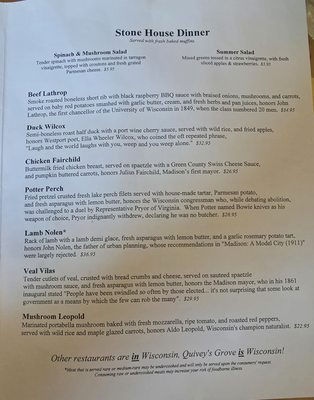 Menu photo 2 Quivey's Grove Fitchburg, WI