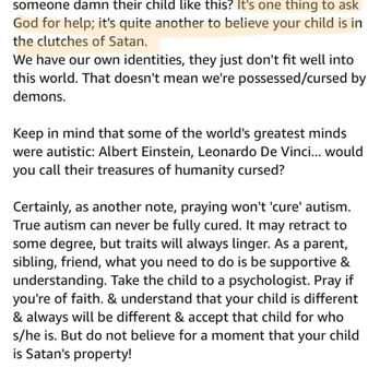 Karen Mayer Cunningham - These are reviews for the book she wrote called Defying Autism. She thinks children with Autism are possessed by demons. - Special Education Near Me