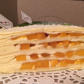 Sugar Lab - Mango crepe cake - Desserts Near Me - Burnaby, British Columbia Sugar Lab - Mango crepe cake - Desserts Near Me - Burnaby, British Columbia